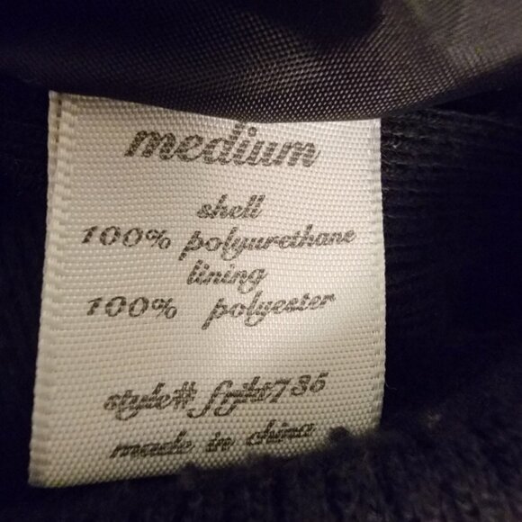 HARPER HERITAGE Jacket Vegan‎ Leather Moto Cropped Biker Coat BLACK Women M - Picture 8 of 11